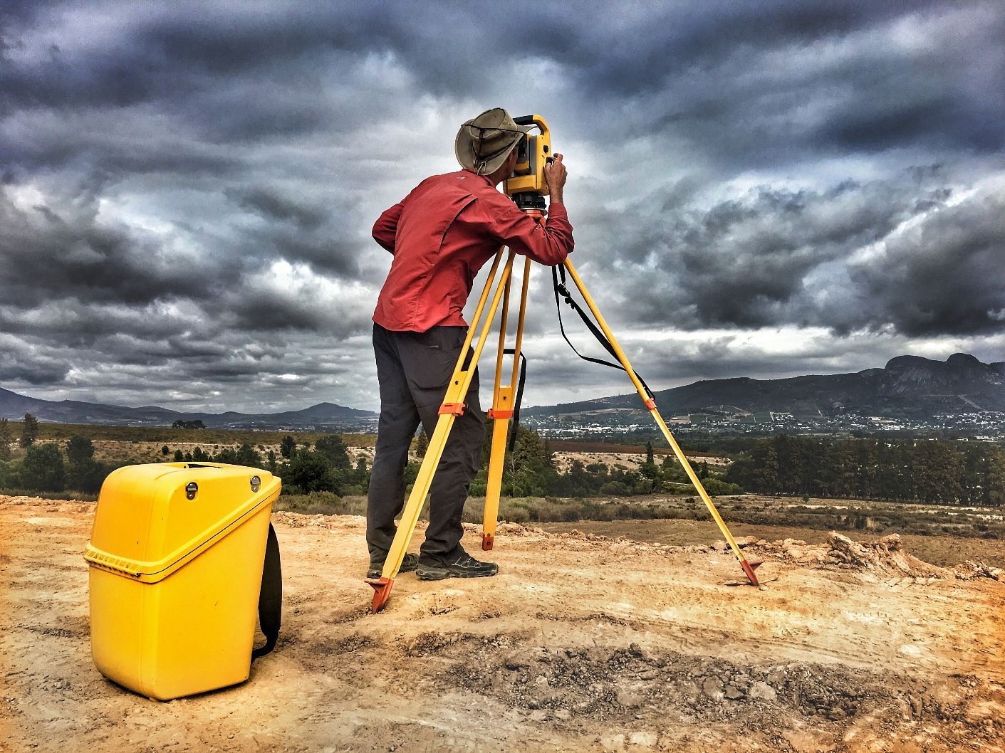 Topographic land survey
