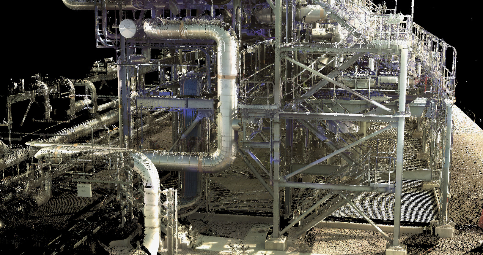 Topographic survey over varied terrain