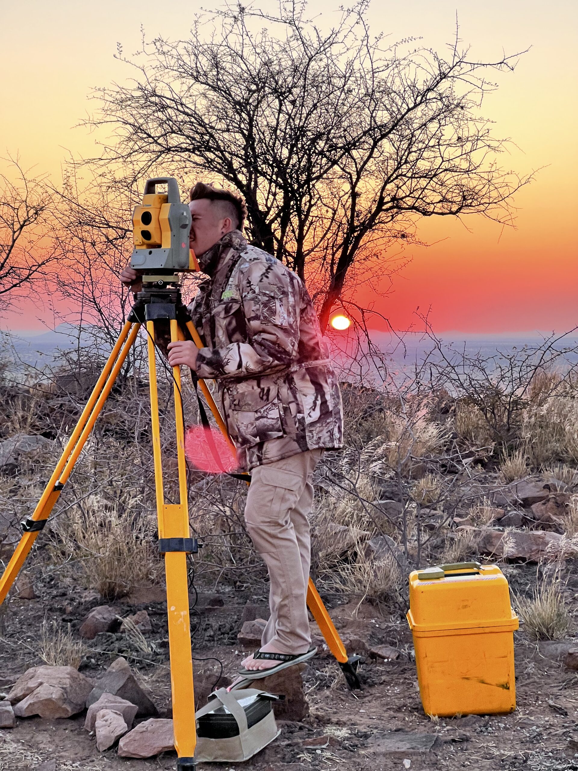 Topographic land survey
